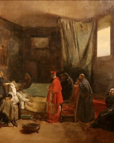 Francois Marius Granet La Mort De Poussin