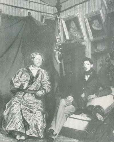 Eugène Delacroix, Comte de Mornay and Anatole Demidoff, 1833 (destroyed in 1914)