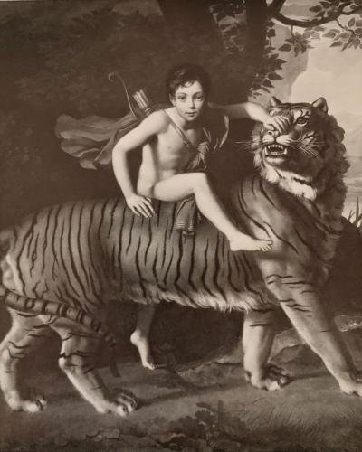 Anatole Demidoff as Cupid (1816) from the time of the original commission of the Demidoff Service. Painting by René Théodore Berthon (1776–1859). 