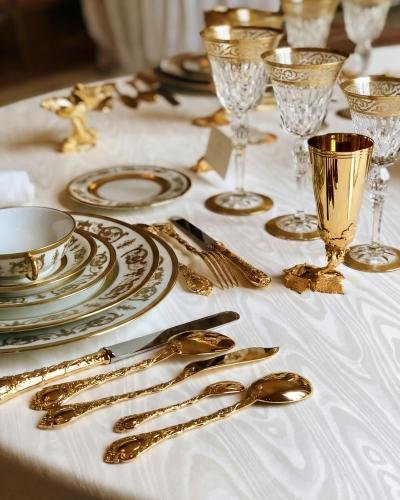 Odiot Silver-gilt Demidoff Cutlery